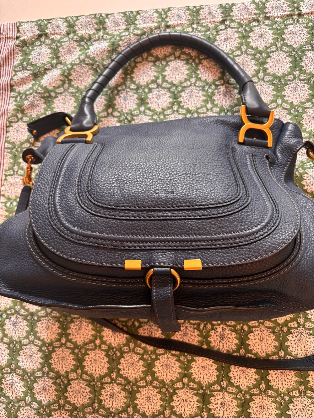 Chloe Marcie Leather crossbody with Gold Hardware - Picture 2 of 13